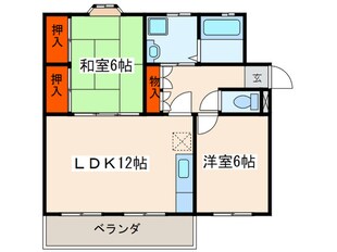 セントラル庚午第一マンションの物件間取画像